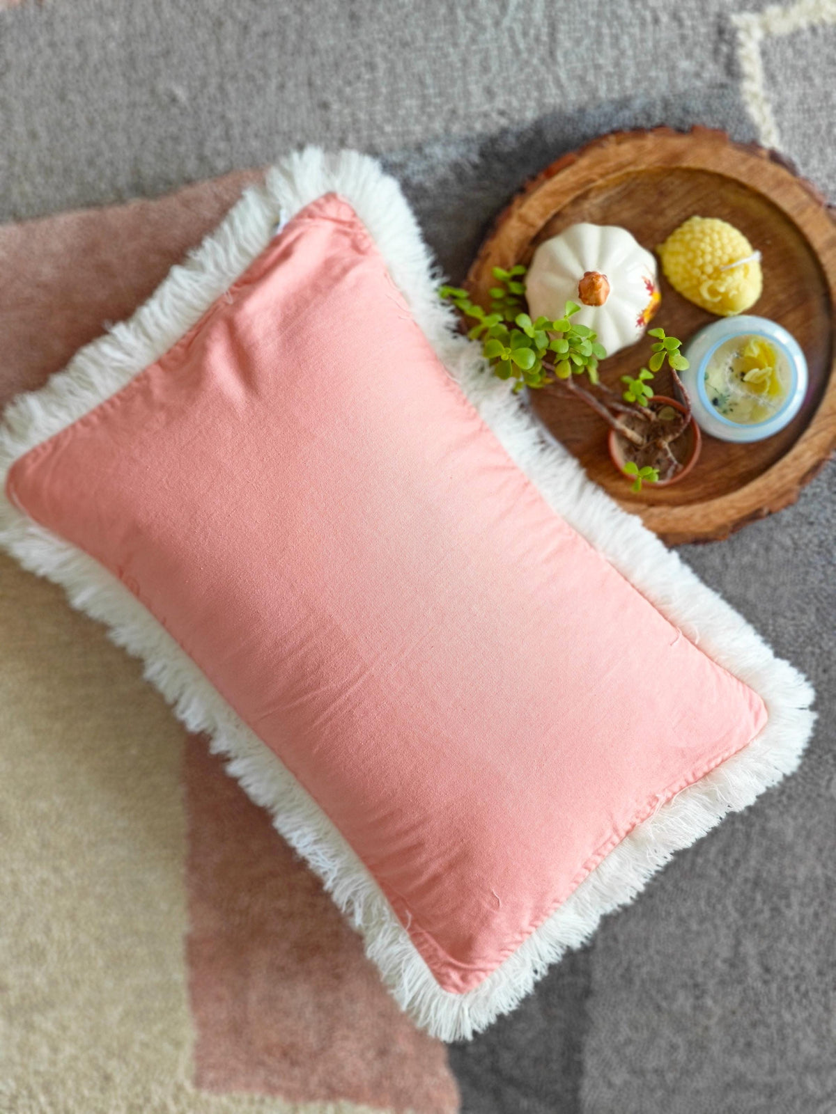Personalised Name Cushion Cover with White Fringe — photo 10