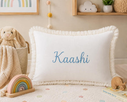 Personalised Name Cushion Cover with White Fringe — photo 4