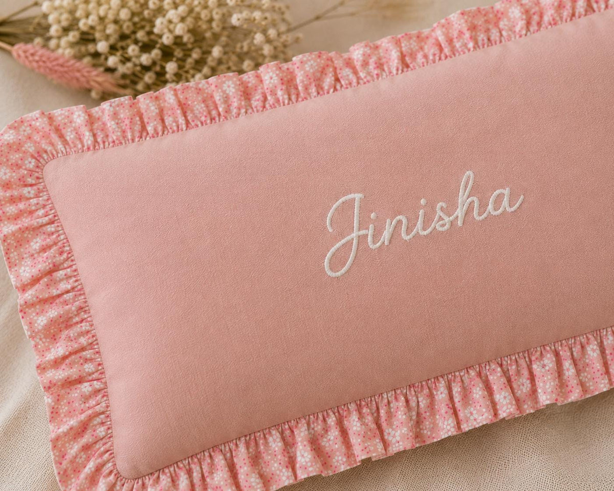 Personalised Name Cushion Cover — Ruffled or Plain — photo 5