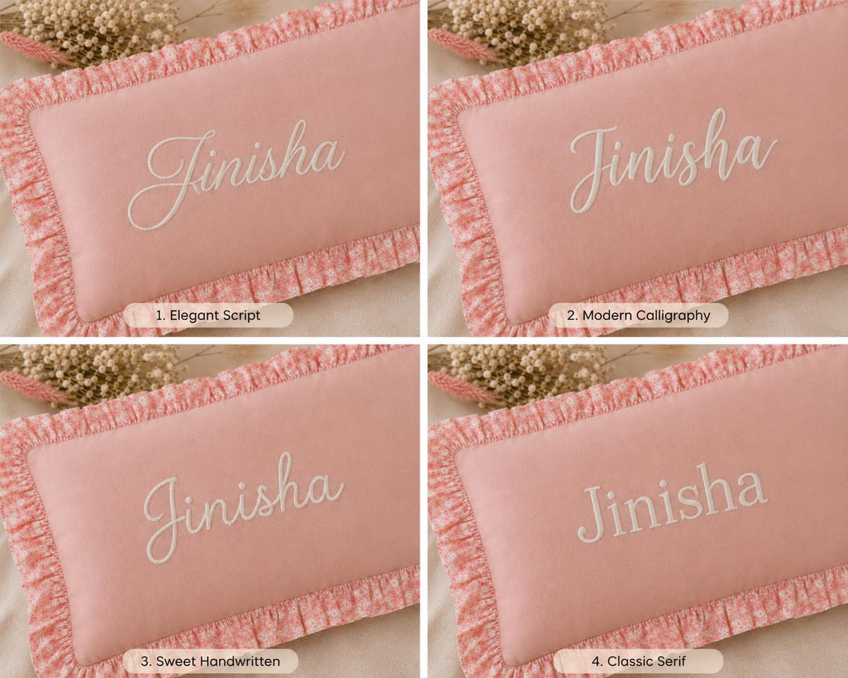 Personalised Name Cushion Cover — Ruffled or Plain — photo 9