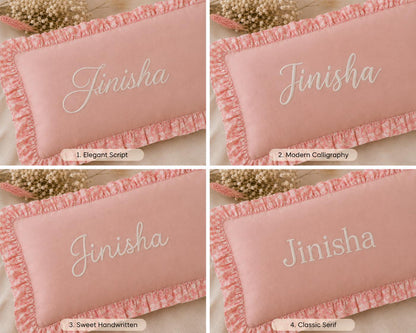 Personalised Name Cushion Cover — Ruffled or Plain — photo 9