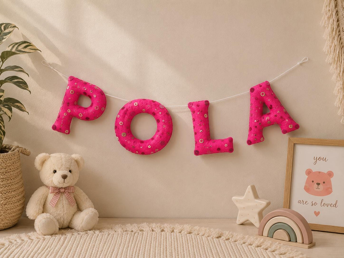 Personalised Sequin Felt Name Banner — photo 3
