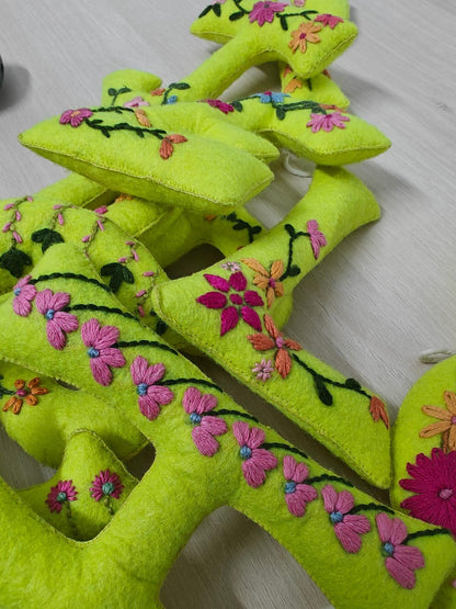 Floral Embroidered Felt Name Garland — photo 10