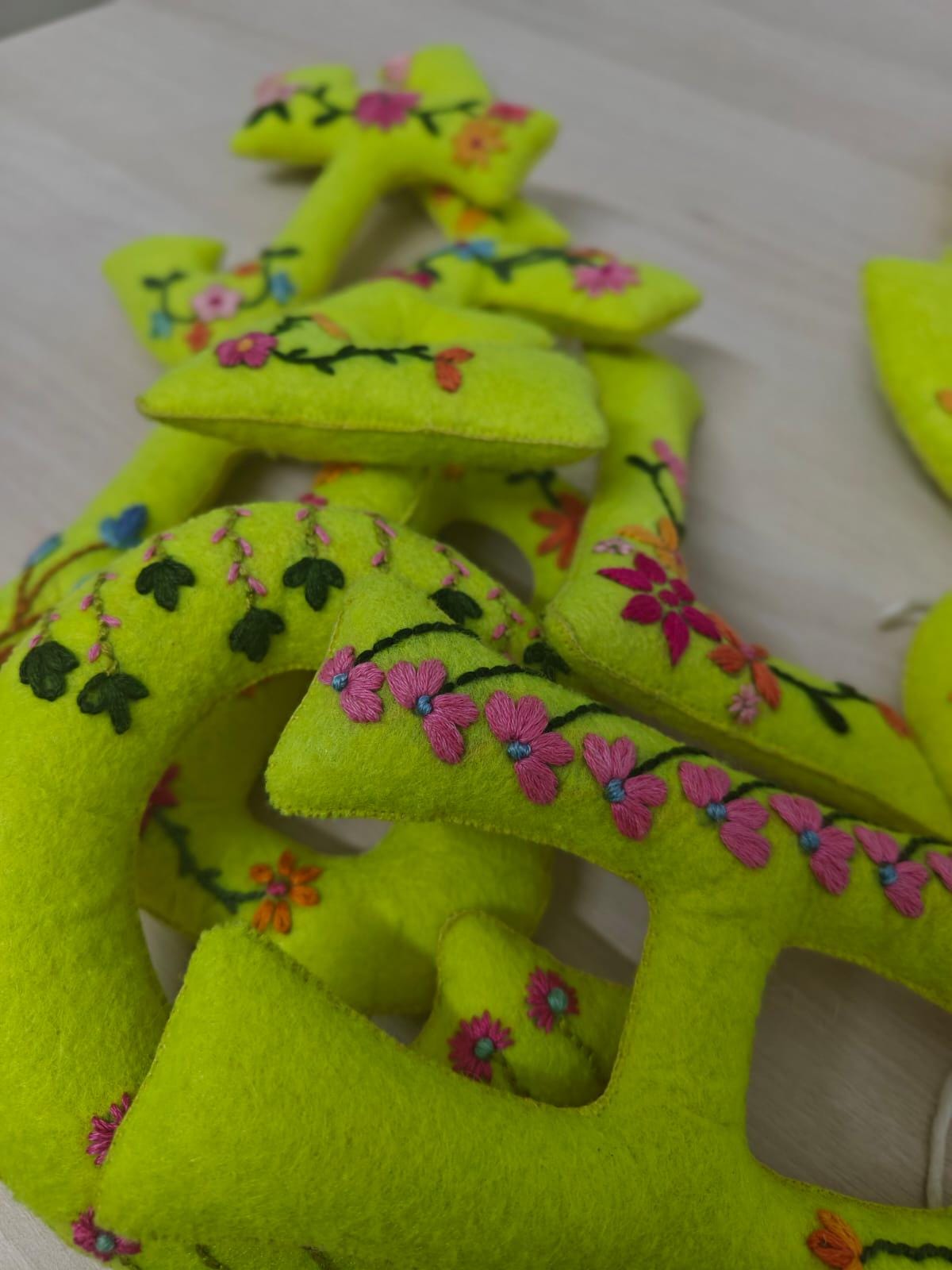 Floral Embroidered Felt Name Garland — photo 9