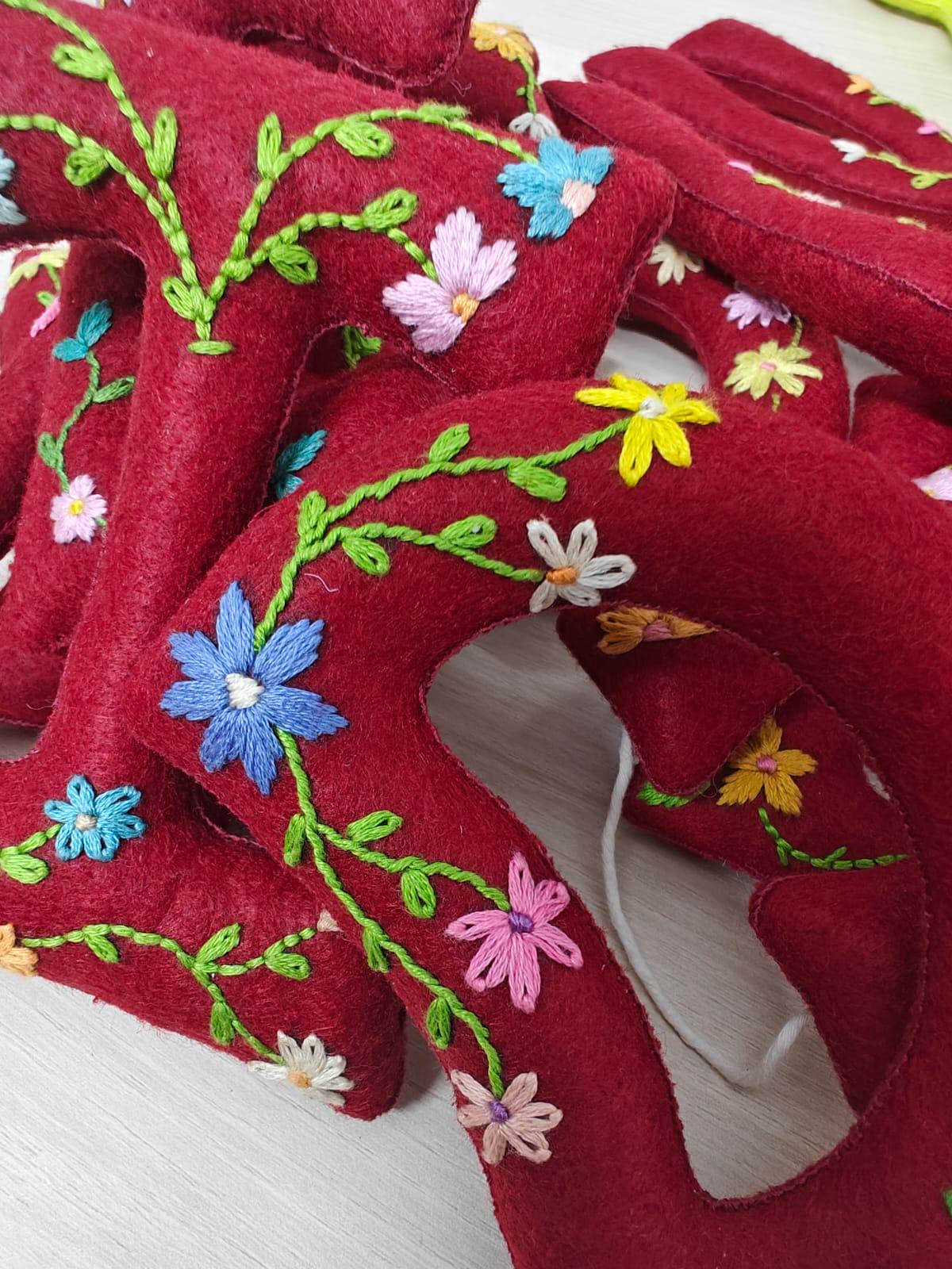Floral Embroidered Felt Name Garland — photo 12