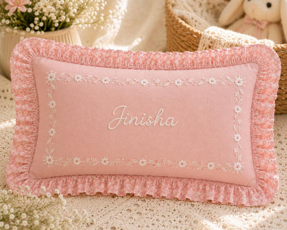 Personalised Name Cushion Cover — Ruffled or Plain — photo 1