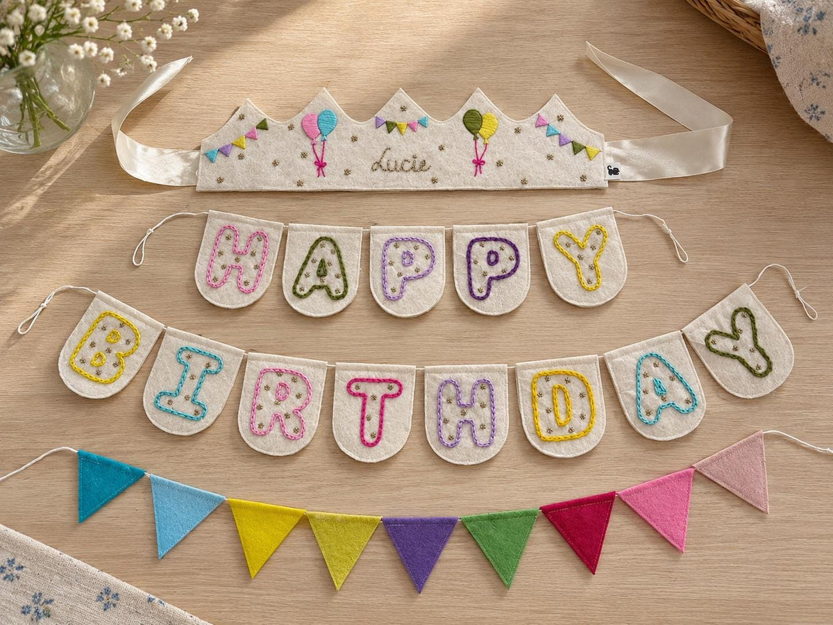 Personalised Birthday Crown & Rainbow Bunting — Set or Singles — photo 12