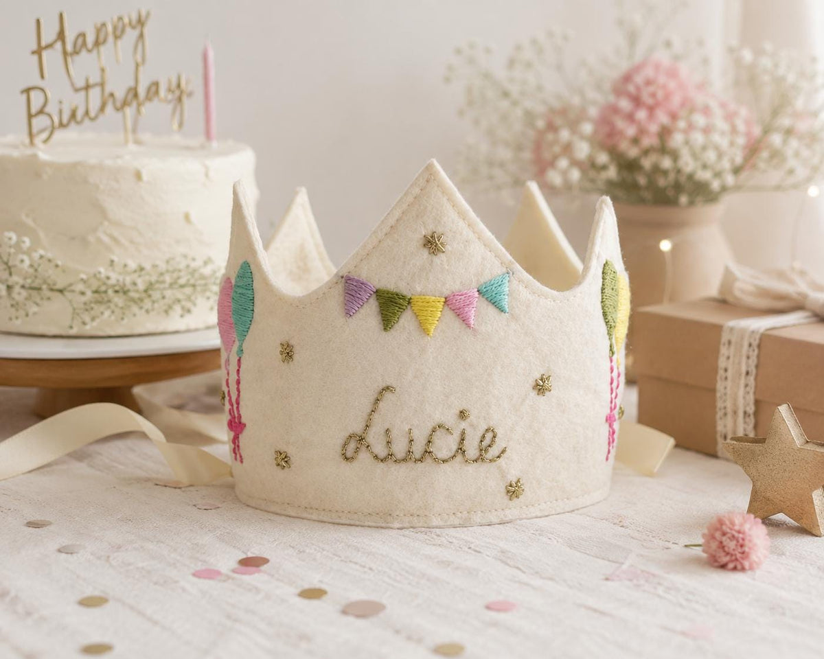 Personalised Birthday Crown & Rainbow Bunting — Set or Singles — photo 5