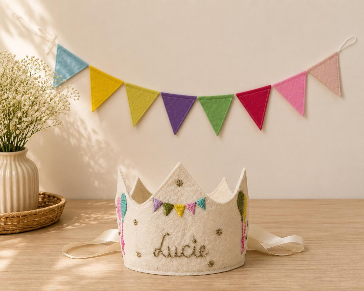 Personalised Birthday Crown & Rainbow Bunting — Set or Singles — photo 4