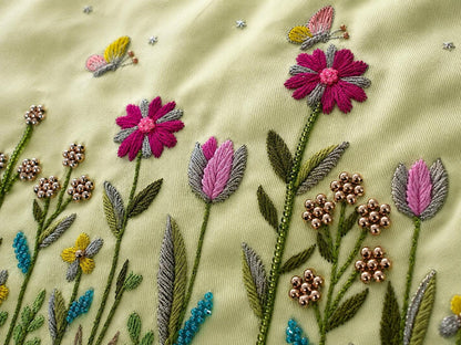 Wildflower & Butterfly Embroidered Cushion Cover — photo 15