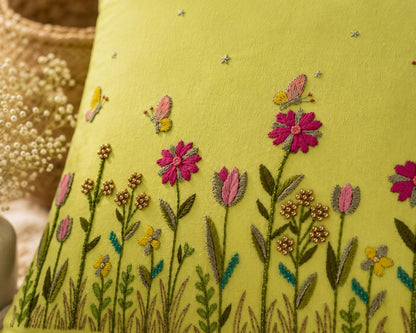 Wildflower & Butterfly Embroidered Cushion Cover — photo 14