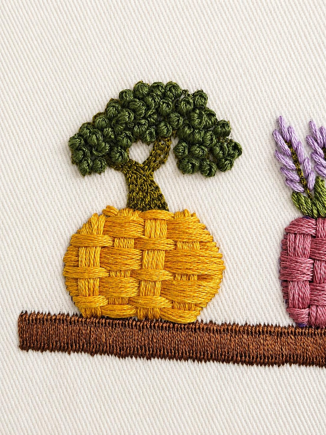 Flower Basket & Botanical Embroidered Cushion Cover — photo 6