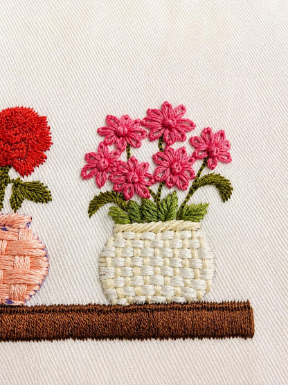 Flower Basket & Botanical Embroidered Cushion Cover — photo 7