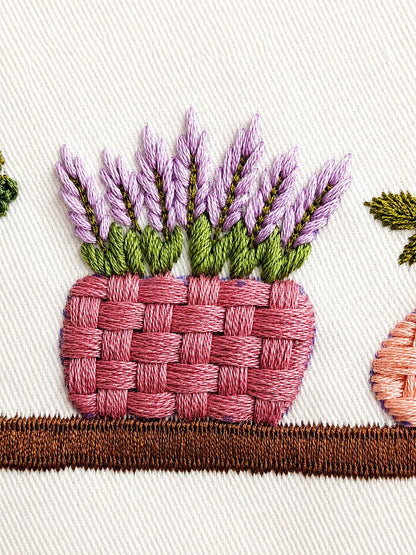 Flower Basket & Botanical Embroidered Cushion Cover — photo 11