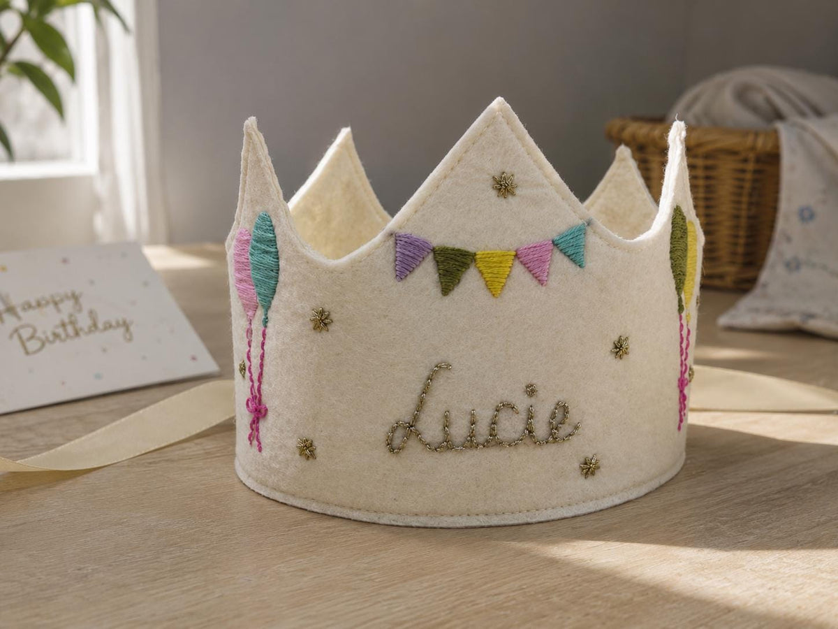 Personalised Birthday Crown & Rainbow Bunting — Set or Singles — photo 2
