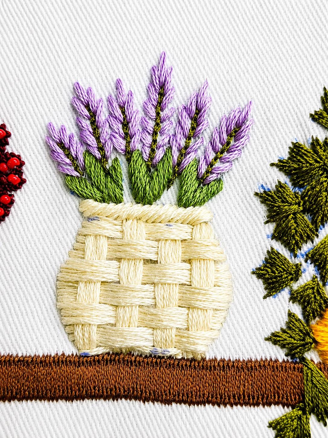 Flower Basket & Botanical Embroidered Cushion Cover — photo 10