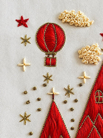 Winter Village Embroidered Christmas Cushion Cover — photo 8