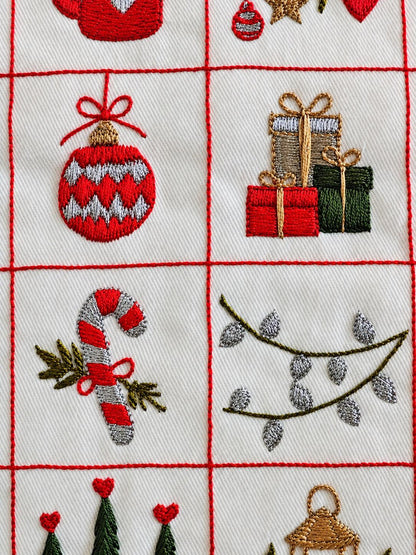 Festive Motifs Embroidered Christmas Cushion Cover — photo 13