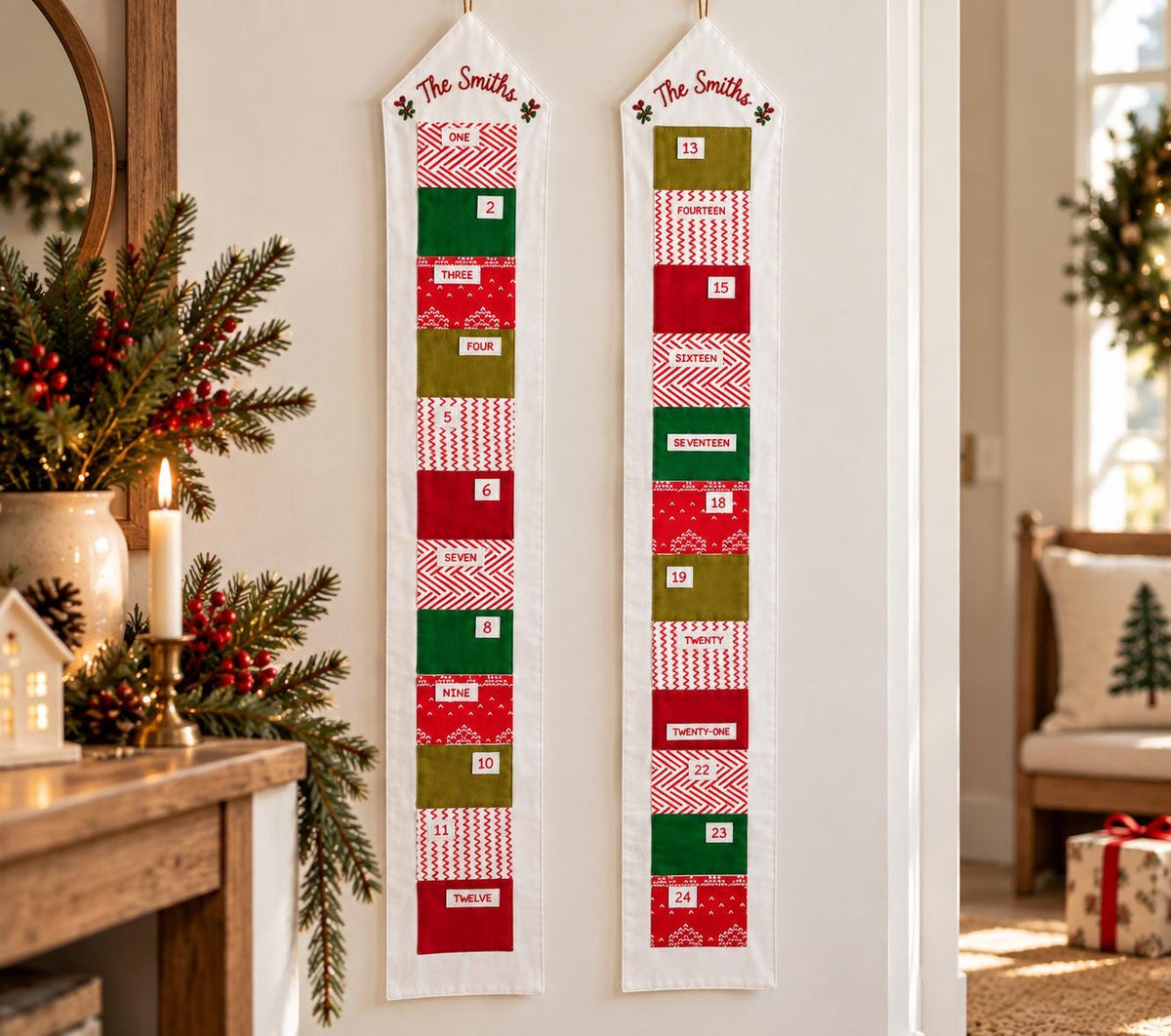 House-Shaped Fabric Advent Calendar — 24 Pockets — photo 2