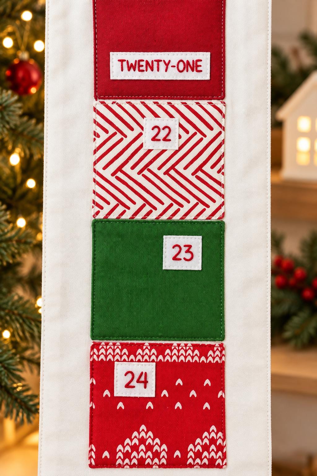 House-Shaped Fabric Advent Calendar — 24 Pockets — photo 9