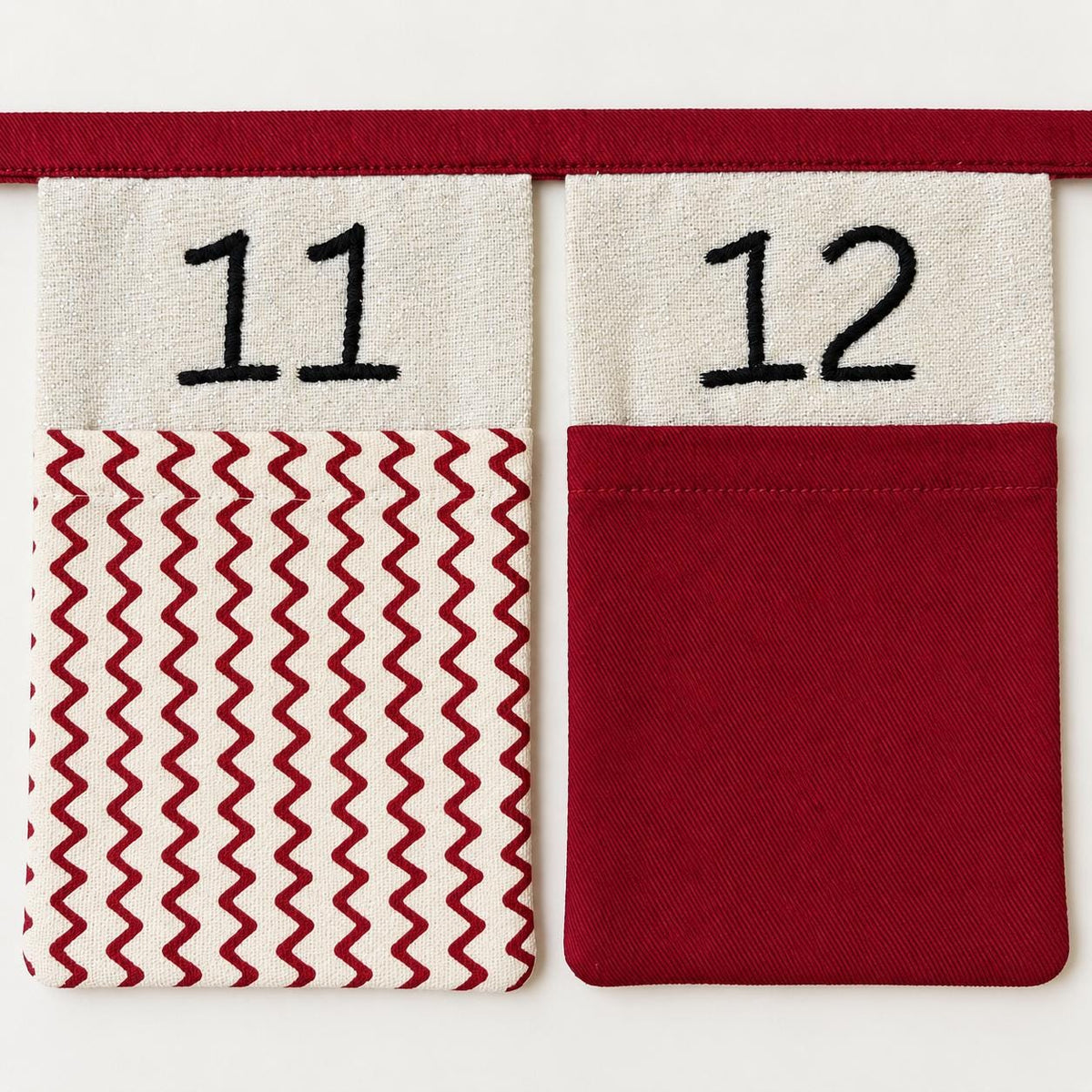 Personalised Fabric Advent Calendar Bunting — 24 Pockets — photo 11