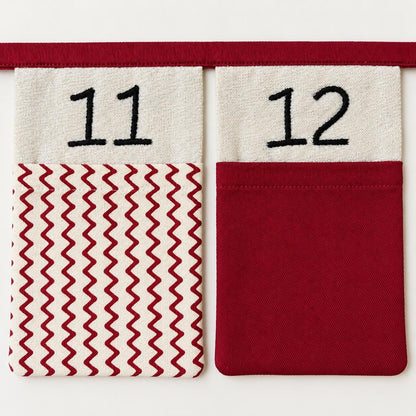 Personalised Fabric Advent Calendar Bunting — 24 Pockets — photo 11