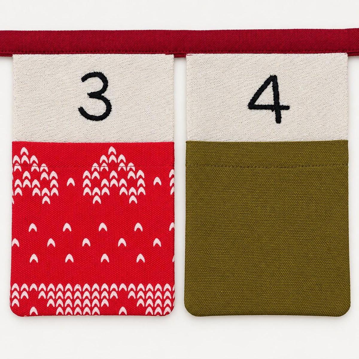 Personalised Fabric Advent Calendar Bunting — 24 Pockets — photo 8
