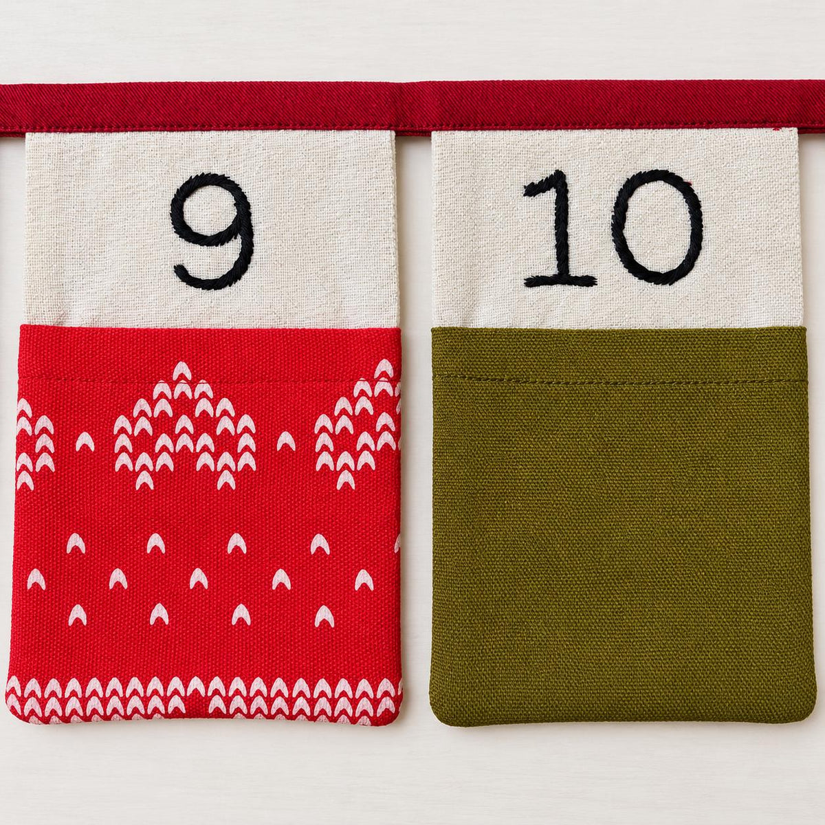 Personalised Fabric Advent Calendar Bunting — 24 Pockets — photo 12