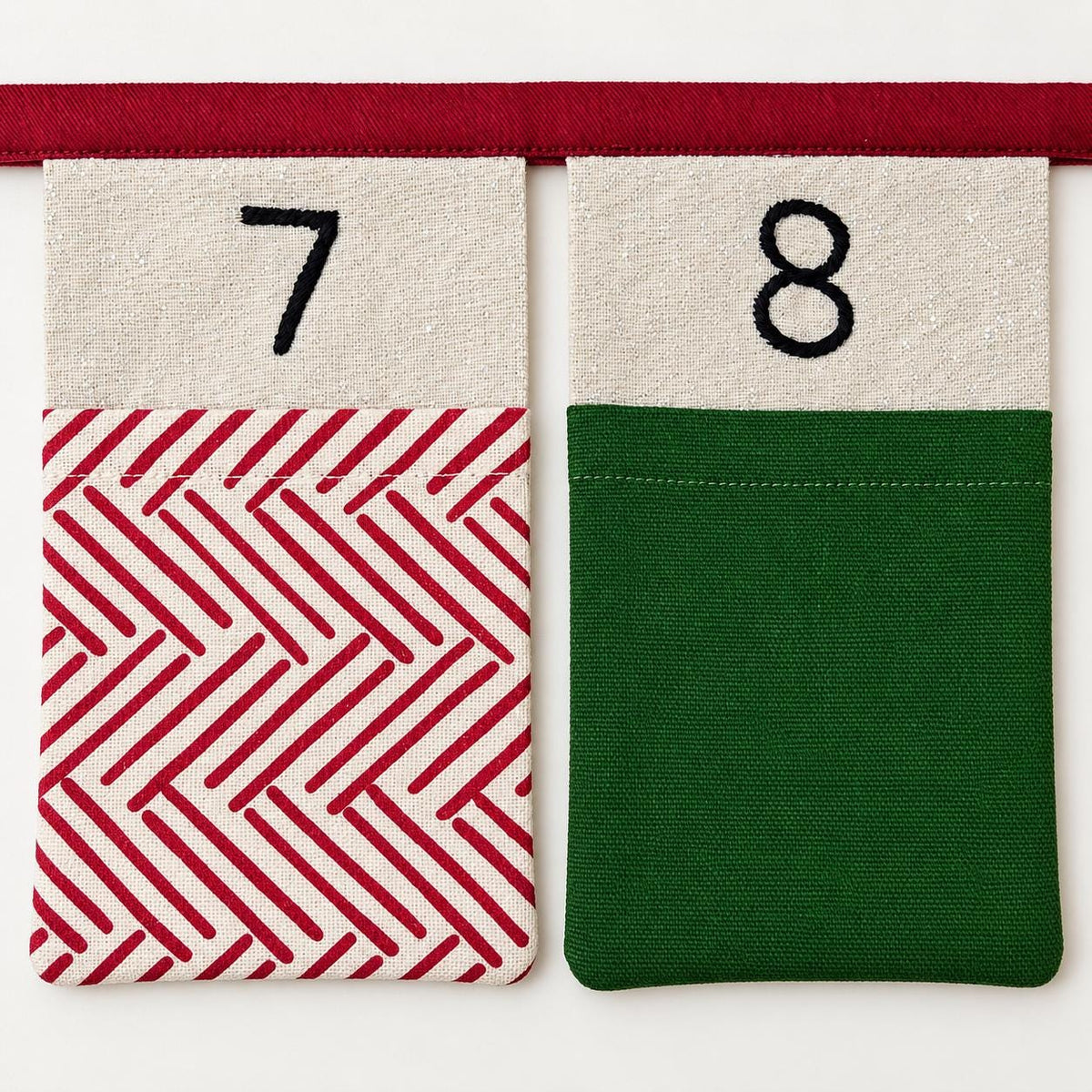 Personalised Fabric Advent Calendar Bunting — 24 Pockets — photo 13