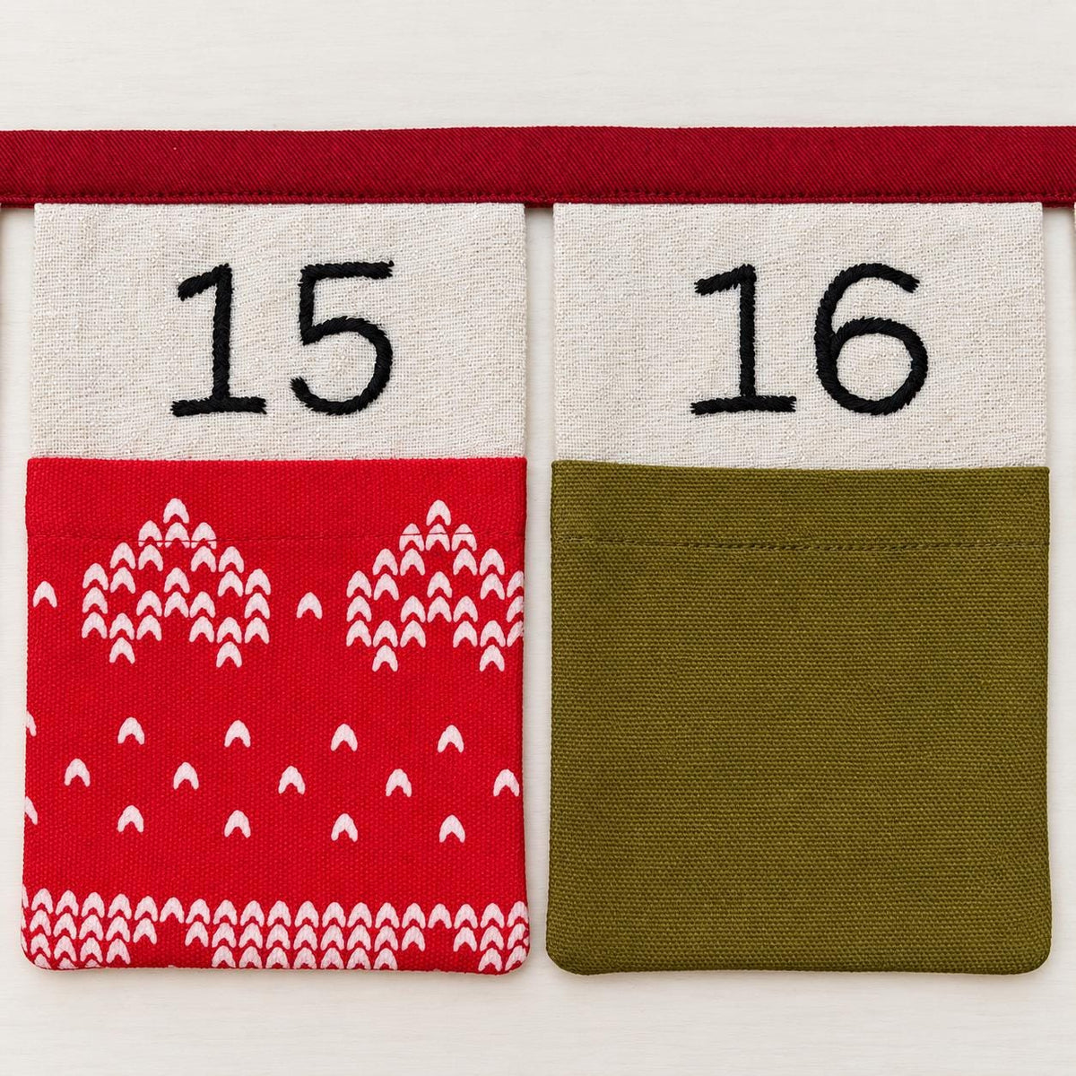 Personalised Fabric Advent Calendar Bunting — 24 Pockets — photo 16