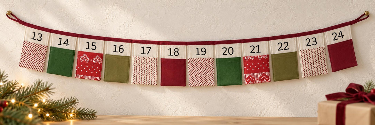 Personalised Fabric Advent Calendar Bunting — 24 Pockets — photo 5
