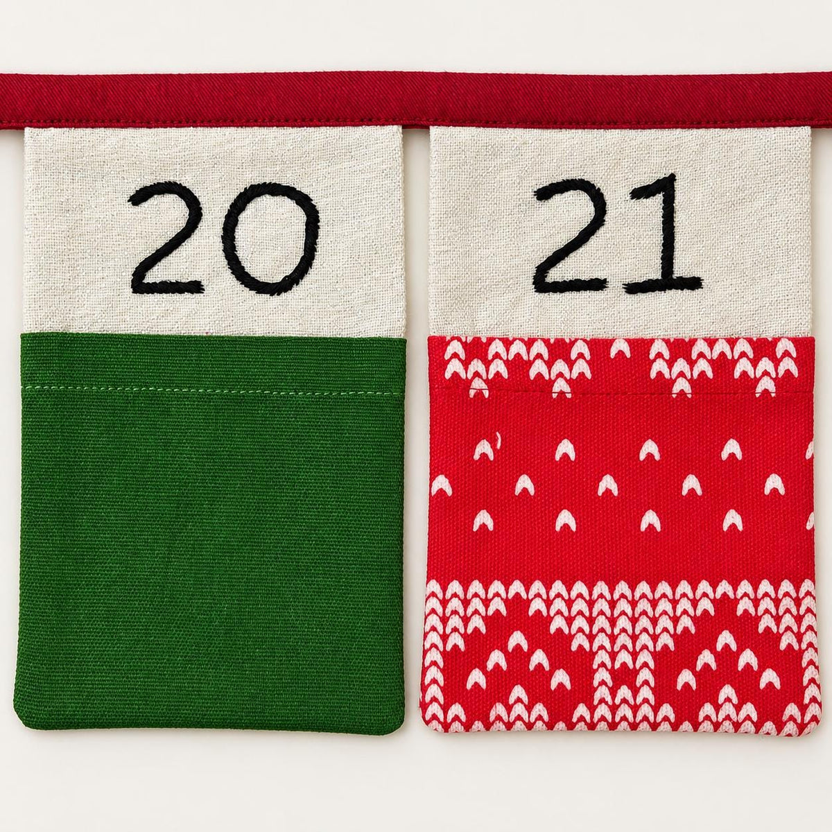 Personalised Fabric Advent Calendar Bunting — 24 Pockets — photo 20