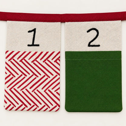 Personalised Fabric Advent Calendar Bunting — 24 Pockets — photo 9