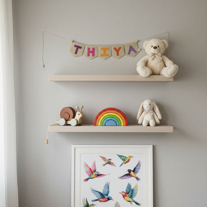 Handcrafted Felt Name Wall Hanging, Custom Name Banner, Name Bunting