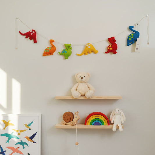 Handcrafted Colourful Dinosaur Felt Bunting | Fun Jurassic Themed Bunting