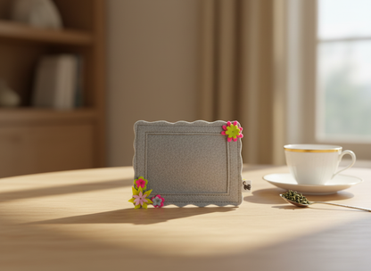 Felt Fridge Magnet Photo Frame Floral