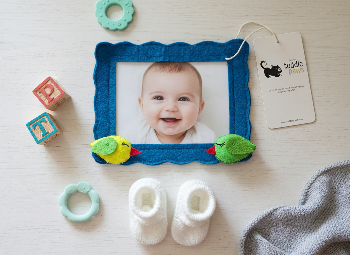 Felt Fridge Magnet Photo Frame Birds
