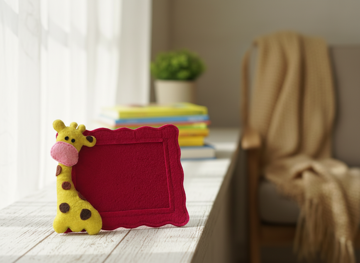 Felt Fridge Magnet Photo Frame Giraffe